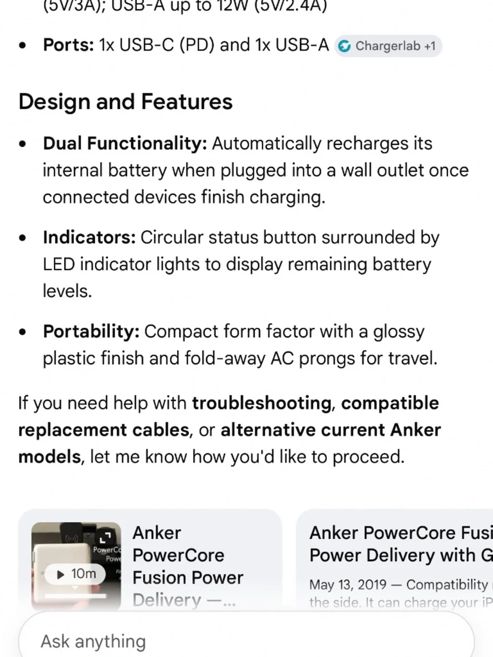 Anker Charger / Portable Battery